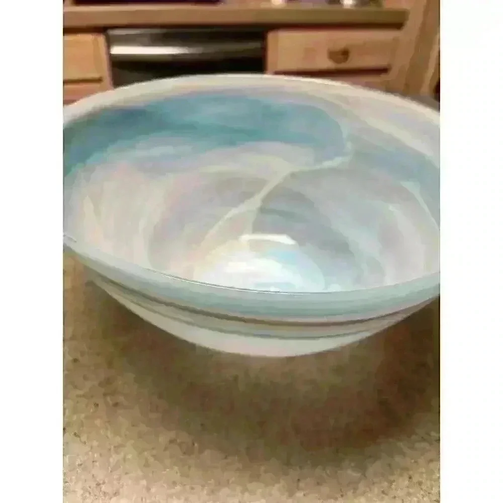Zodax Lagoon glass bowl 11 3/4” diam - Picture 1 of 4